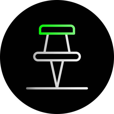 Pin İkili Düz Çizim Vektörü