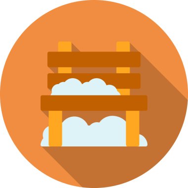 Tek bir izole ahşap bank simgesinin vektör çizimi