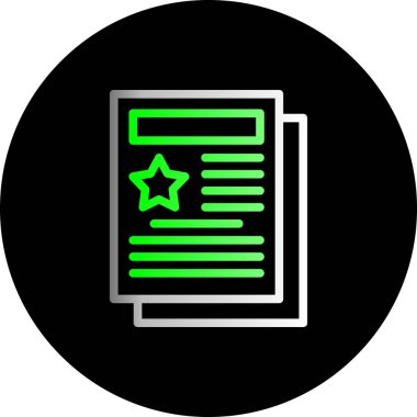 belge simgesi vektör illüstrasyonu