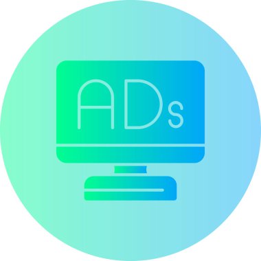 Reklam reklam simgesi pürüzsüz bir şekilde