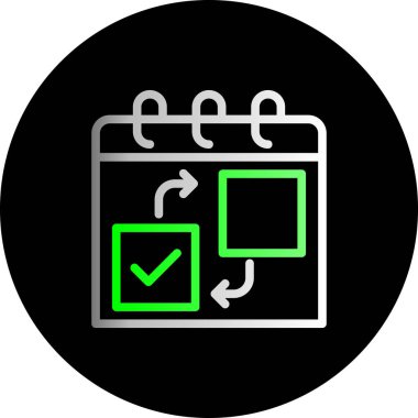 Kontrol listesi. Web simgesi basit illüstrasyon