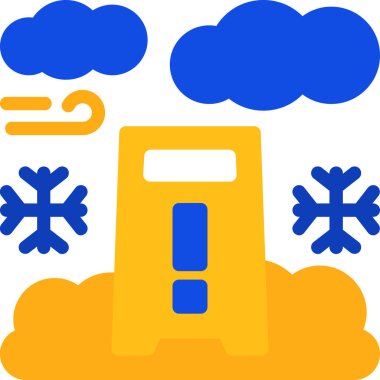 Soğuk kış kar simgesi