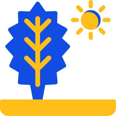 Bir ağaç simgesinin vektör illüstrasyonu