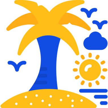 yaz ikonu vektör illüstrasyonu