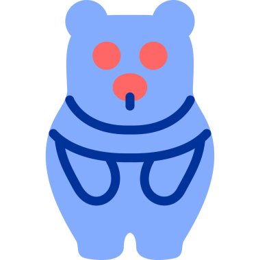 ayı ağ simgesi basit tasarım