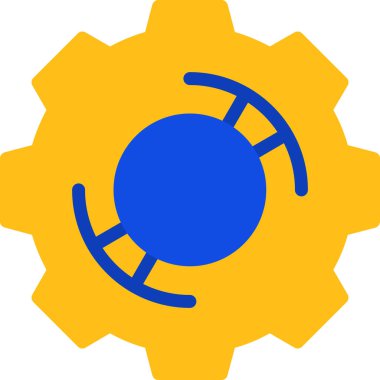 Bir dişli simgesini vektör çizim