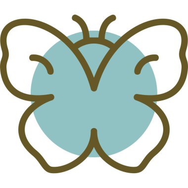 Kelebek. Web simgesi vektör illüstrasyonu