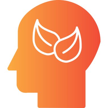 beyin modern ikon vektör illüstrasyonu