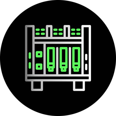 işlemci simge vektör çizim