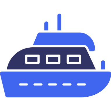 Gemi. Web simgesi basit illüstrasyon