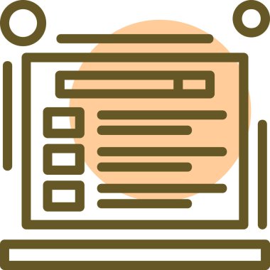 Belge. Web simgesi basit illüstrasyon