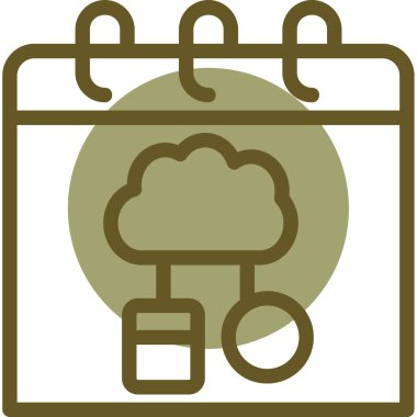 Vektör Takvim Simgesi, vektör illüstrasyonu