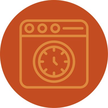 Çamaşır makinesi. Web simgesi basit illüstrasyon