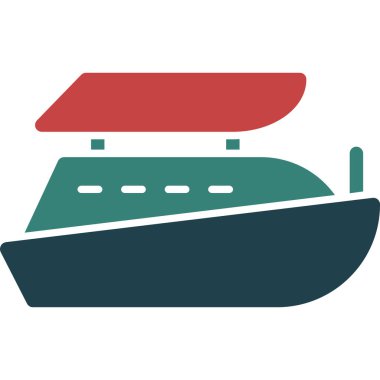 tekne ikonu vektör illüstrasyonu