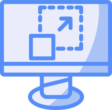 Bilgisayar ağı konumu simgesi - ana hatlar biçimi