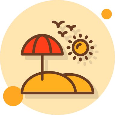 Yaz simgesinin vektör illüstrasyonu