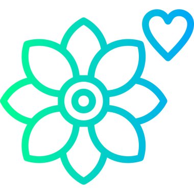 aşk çiçeği ikonu vektör illüstrasyon tasarımı