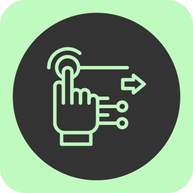 El dokunuşu simge vektör illüstrasyonu