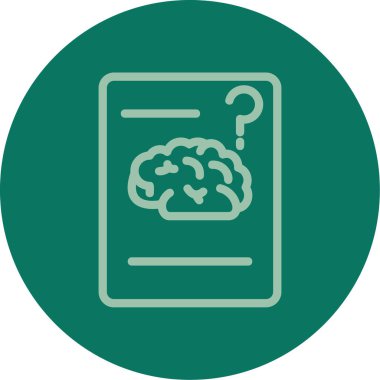 Beyin. Web simgesi basit illüstrasyon