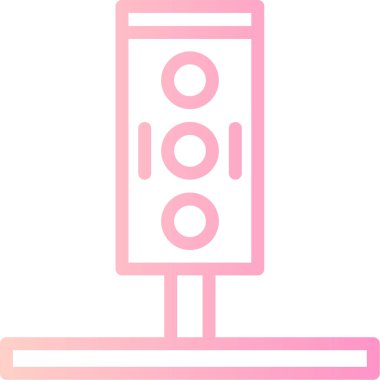 Trafik ışığı web simgesi basit illüstrasyon