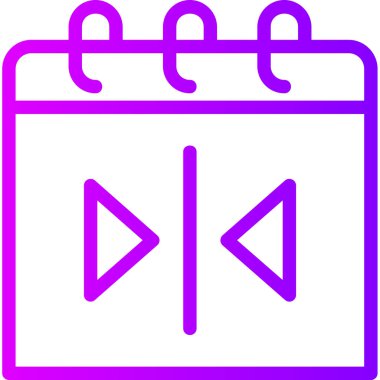 Takvim simgesi, vektör illüstrasyonu basit tasarım