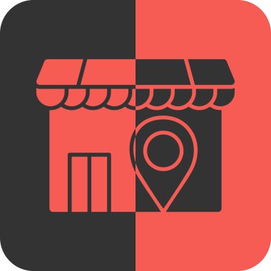 bina dükkânı simgesi, vektör illüstrasyonu