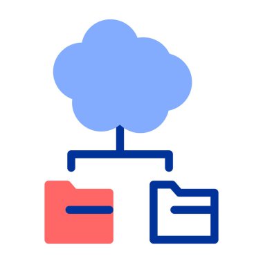 Bulut Depolama simgesi vektörde. Logotype