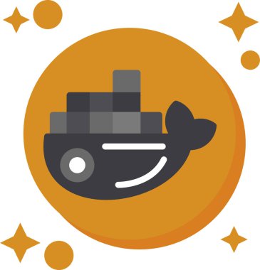 vektör düz gemi simgesi