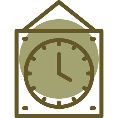 Saat simgesi vektör illüstrasyonu