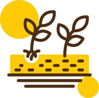 Bitki. Web simgesi basit illüstrasyon