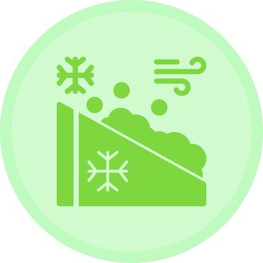 Moda tasarım tarzında soğuk hava simgesi yumuşak mavi arkaplanda izole