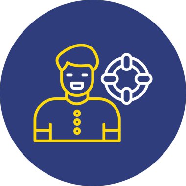 Bir polis simgesinin vektör illüstrasyonu