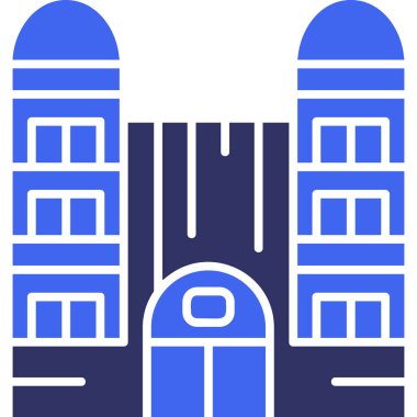 Bina inşaat simgesi düz biçimli