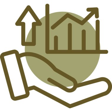 iş grafiği ikon vektör illüstrasyonu