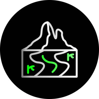 Bir harita simgesinin vektör illüstrasyonu