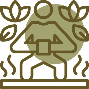 yoga. Web simgesi basit illüstrasyon