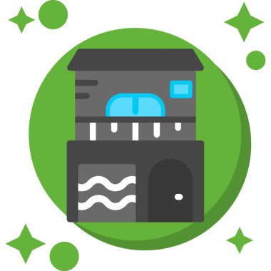 bina simgesi düz biçimli