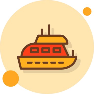 Gemi. Web simgesi basit illüstrasyon