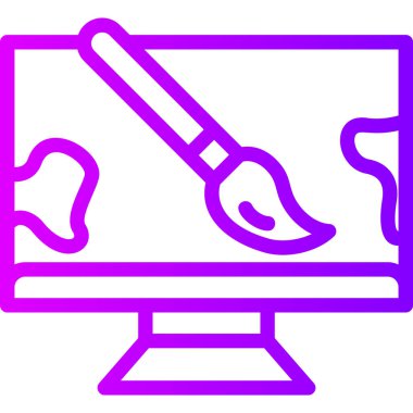 monitör simgesi, vektör illüstrasyonu basit tasarım