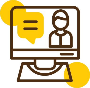 Bilgisayar. Web simgesi basit illüstrasyon