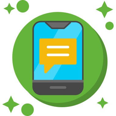 Mobil sohbet vektör simgesi