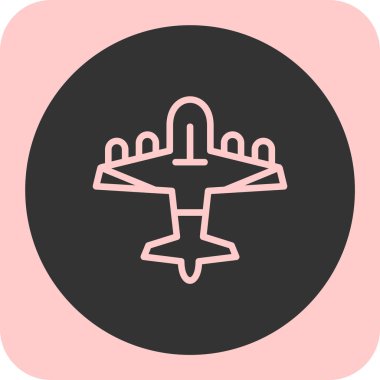 düzlem simgesinin vektör illüstrasyonu