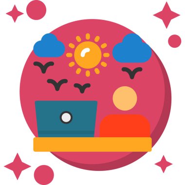 Modern bir simgenin vektör illüstrasyonu