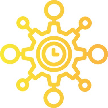 zaman yönetimi simgesi, vektör illüstrasyonu