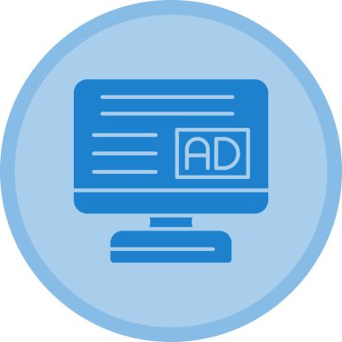 Simge vektör illüstrasyonu reklam ediliyor