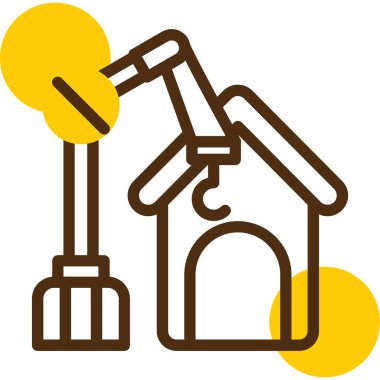 Bir ev simgesinin vektör illüstrasyonu