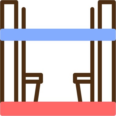 Yedek kulübesi Web simgesi basit illüstrasyon