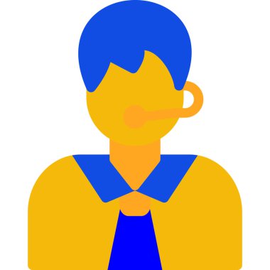 Sarı renkli vektör resimli çocuk