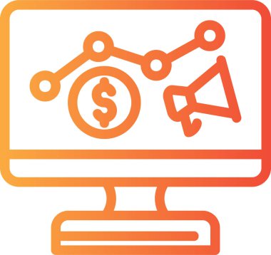 ticari analiz grafiği simgesi - taslak biçimi