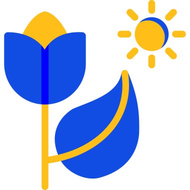 Çiçek. Web simgesi basit illüstrasyon